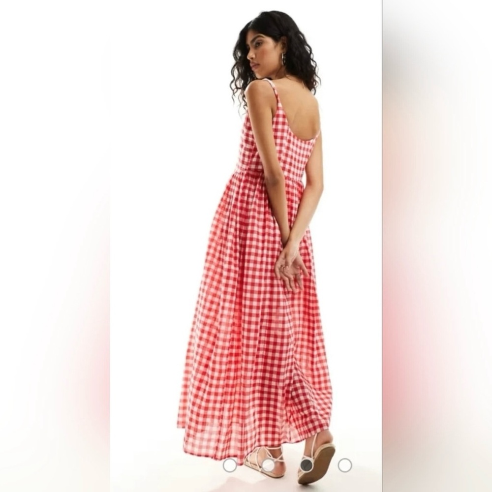 Red Gingham Maxi Dress | Size 10 - Picture 5 of 5